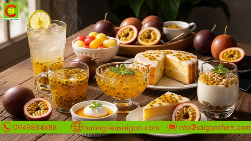 Hương chanh dây được ứng dụng phổ biến trong thực phẩm