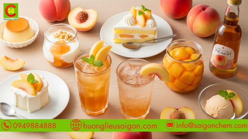 Ứng dụng hương đào trong đồ uống và bánh kẹo