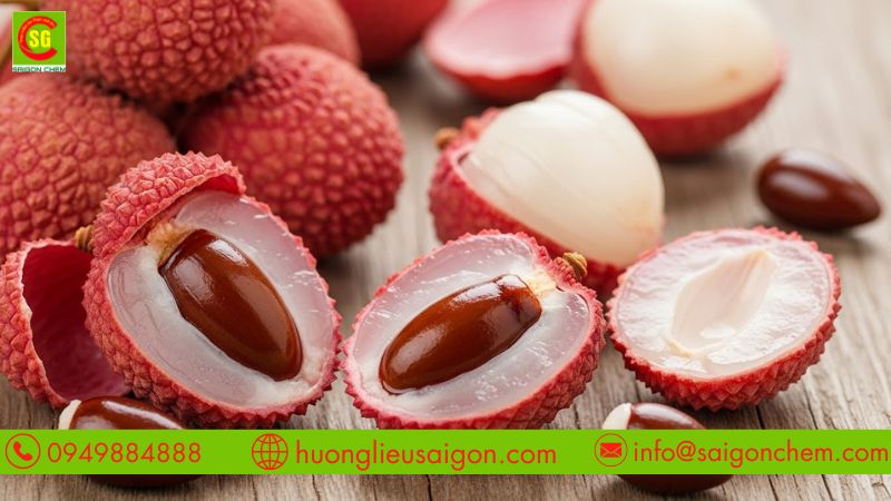 Hương vải tạo mùi thanh mát tự nhiên của vải chín