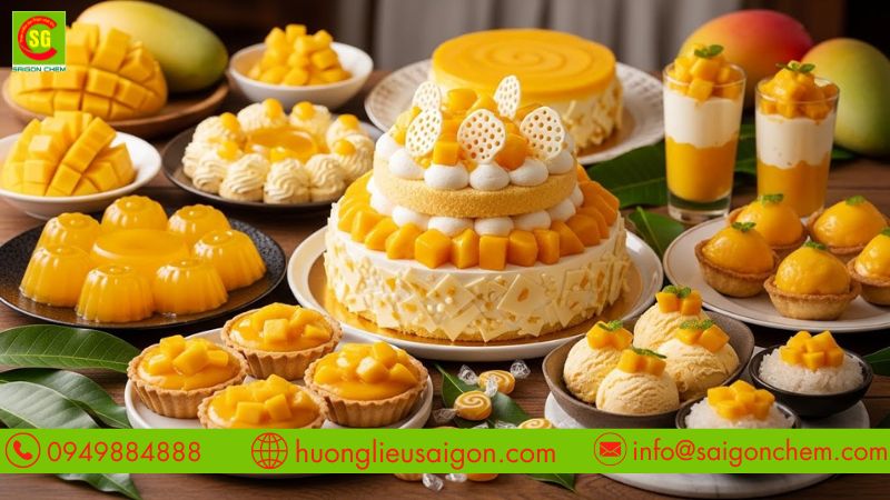 Tạo mùi thơm xoài trong các món tráng miệng