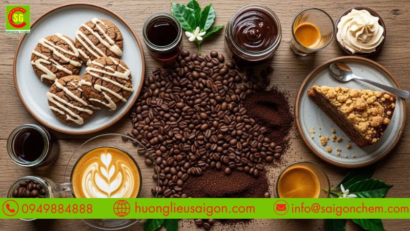 Hương c&agrave; ph&ecirc; dạng bột sử dụng trong c&aacute;c loại thực phẩm