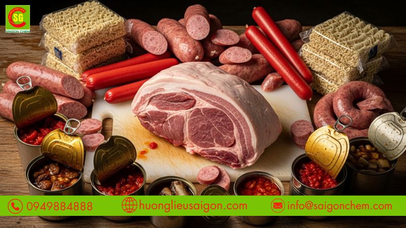 Hương thịt heo được d&ugrave;ng trong thịt chế biến v&agrave; đồ hộp