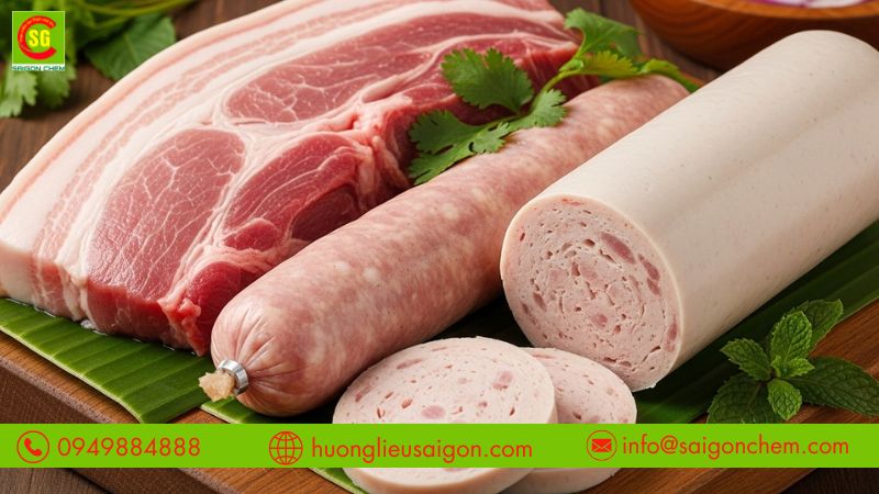 Tạo m&ugrave;i thơm thịt trong sản xuất gi&ograve; chả