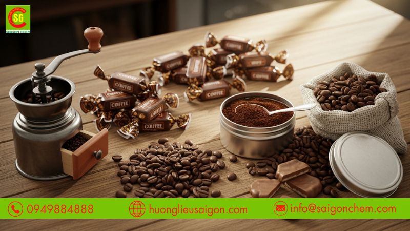 Giới thiệu hương c&agrave; ph&ecirc; d&ugrave;ng trong kẹo để l&agrave;m g&igrave;