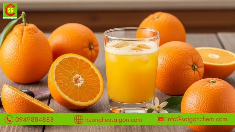 Hương cam tạo m&ugrave;i thơm tươi m&aacute;t đặc trưng