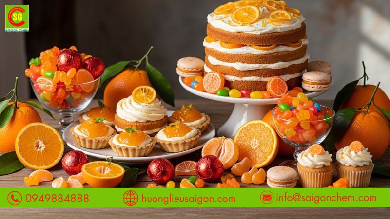 Hương cam d&ugrave;ng để l&agrave;m g&igrave; trong b&aacute;nh kẹo