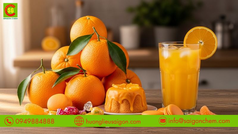 Lưu &yacute; thời điểm th&ecirc;m hương cam d&ugrave;ng trong b&aacute;nh kẹo ph&ugrave; hợp