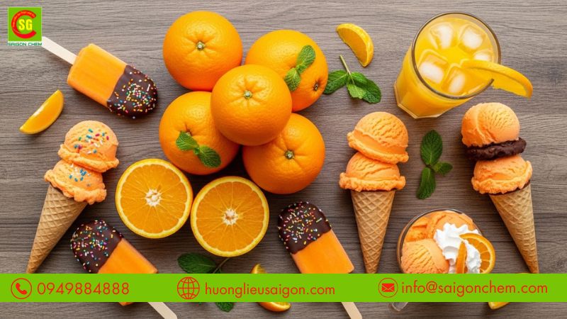 Ứng dụng hương cam trong c&aacute;c loại kem kh&aacute;c nhau