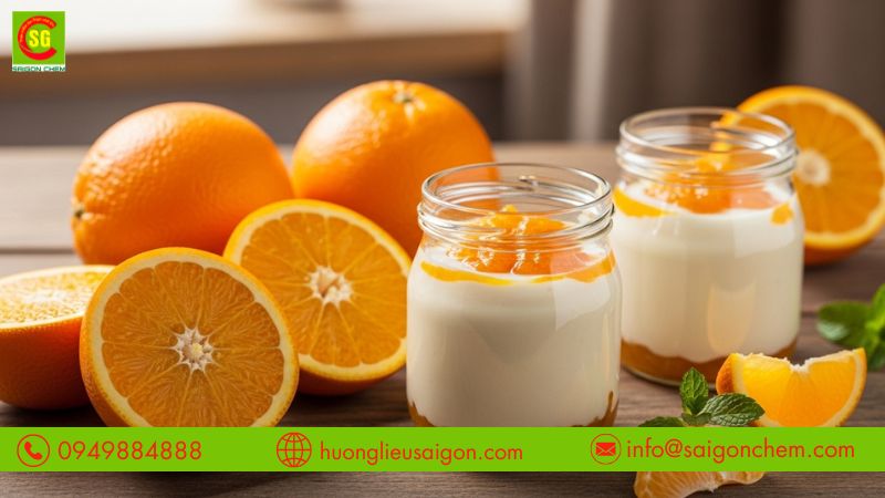 Hương cam trong sữa chua gi&uacute;p tạo m&ugrave;i vị thơm ngon