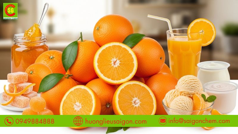 Liều lượng sử dụng hương cam trong thực phẩm ảnh hưởng đến m&ugrave;i vị