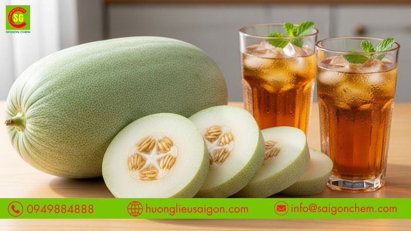 Hương bí đao dùng trong trà tạo mùi thơm dễ chịu