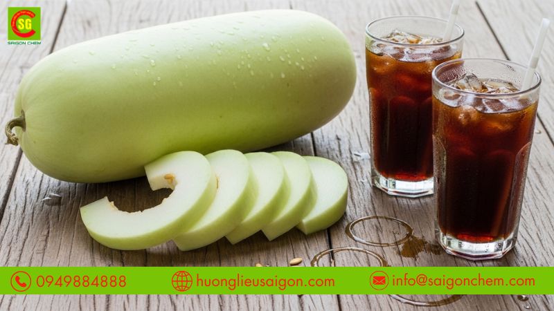 Lưu ý khi sử dụng hương bí đao thay bí đao tươi làm nước sâm