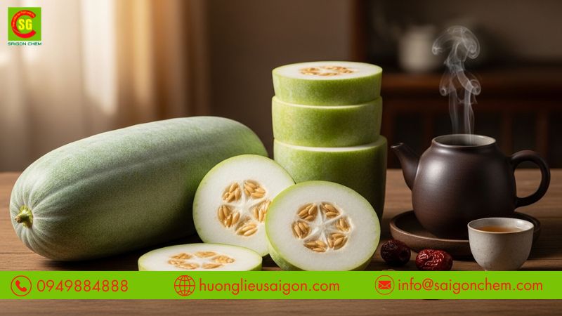 Hương bí đao làm nước sâm giúp ổn định mùi khi chế biến