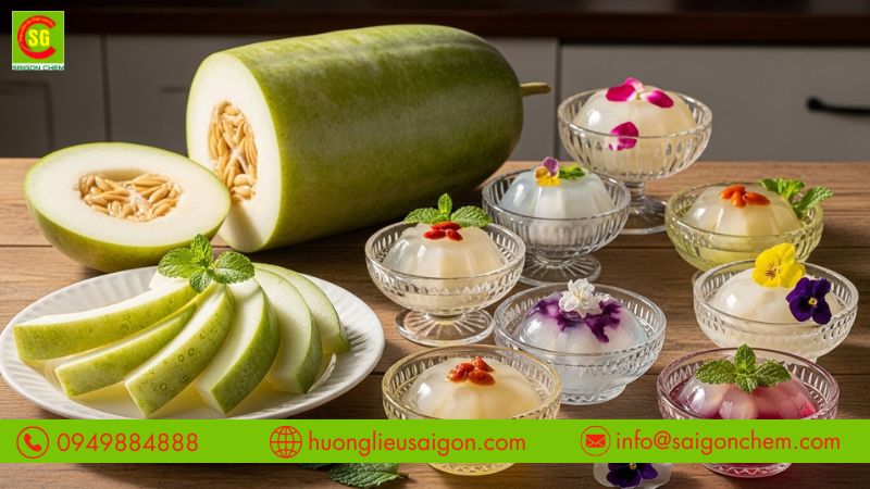 Hương bí đao trong thạch rau câu có vai trò tạo mùi thanh mát