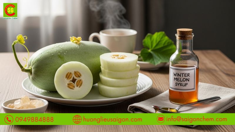 Hương bí đao làm siro tạo mùi đồng đều