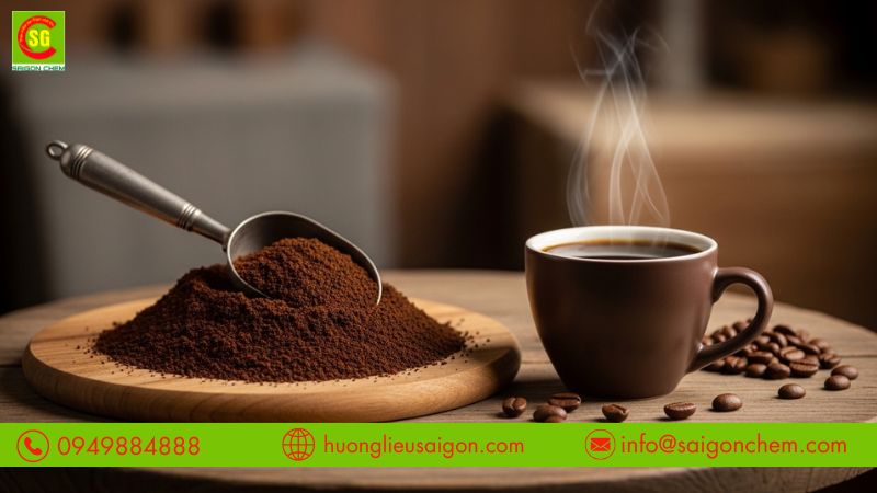 Hương cà phê giúp tạo mùi thơm tự nhiên