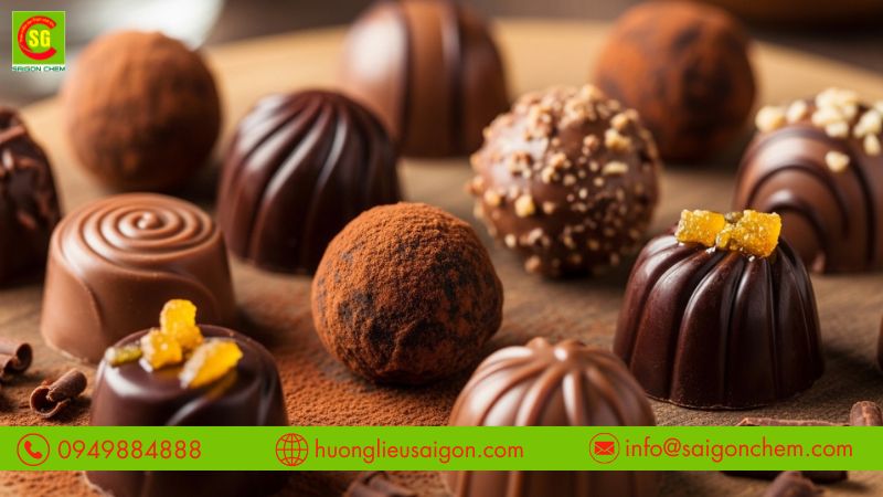Hương socola được ứng dụng phổ biến trong ng&agrave;nh thực phẩm