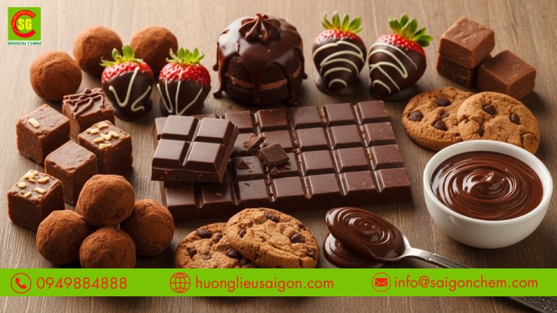 Hương socola tạo m&ugrave;i thơm đặc trưng cho b&aacute;nh kẹo