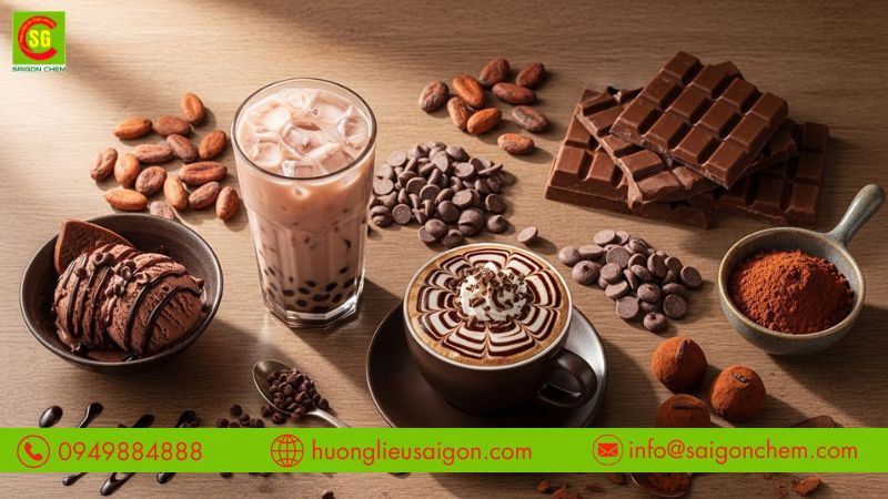 Ứng dụng hương socola d&ugrave;ng để l&agrave;m g&igrave; trong đồ uống