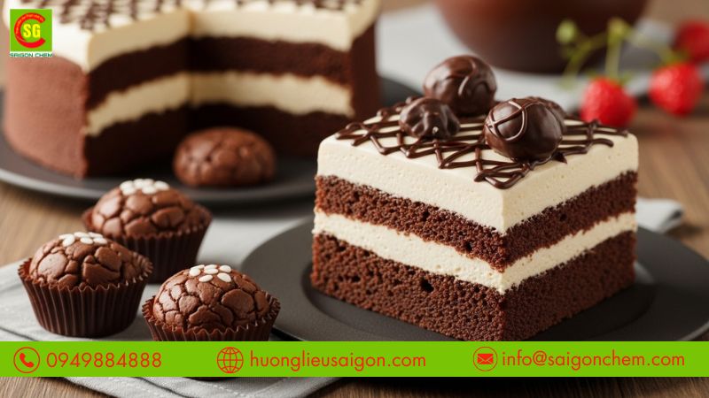 Ứng dụng hương socola trong nhiều loại b&aacute;nh kẹo kh&aacute;c nhau