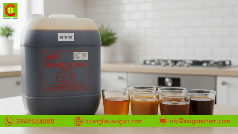 Các loại màu caramel khác nhau dùng cho từng ứng dụng