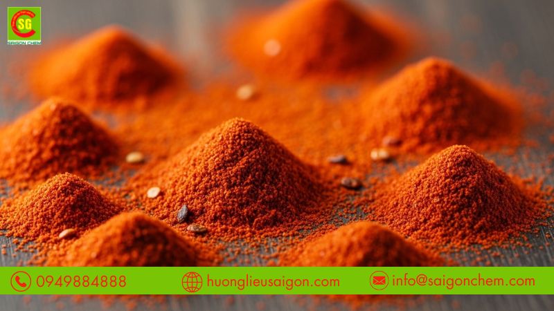 Màu paprika đỏ cam tự nhiên ổn định và an toàn