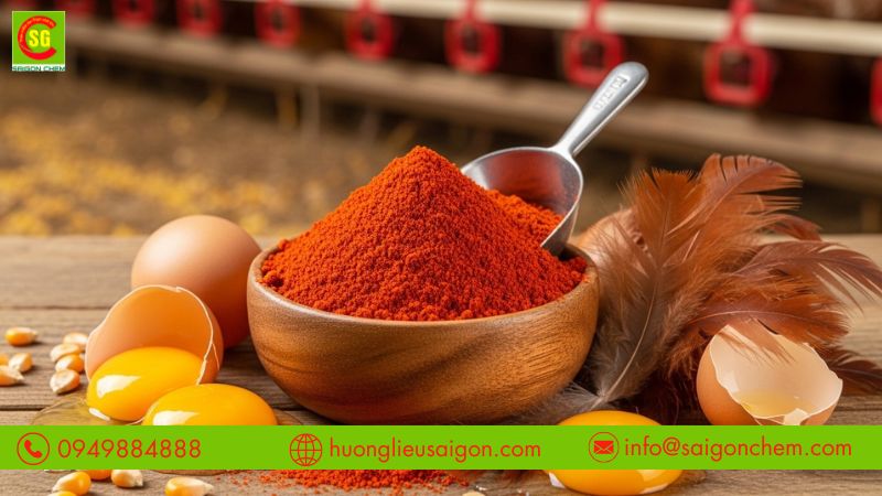 Paprika giúp tăng màu lòng đỏ trứng tự nhiên