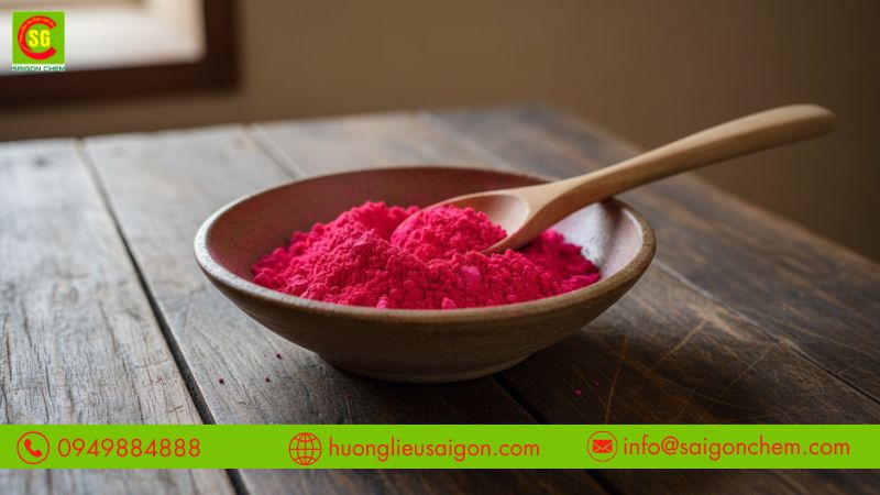Hướng dẫn sử dụng m&agrave;u hồng erythrosine đ&uacute;ng liều lượng an to&agrave;n