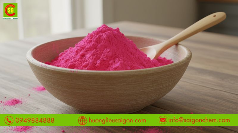M&agrave;u erythrosine c&oacute; cường độ cao v&agrave; ổn định tốt