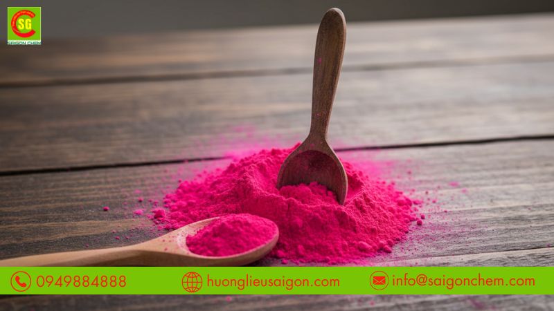 Erythrosine red l&agrave; m&agrave;u hồng sen tổng hợp tạo m&agrave;u mạnh
