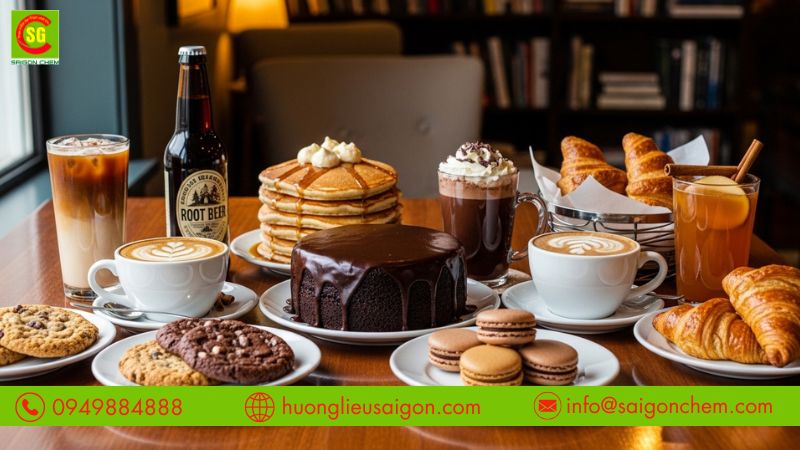 Ứng dụng màu nâu Brown HT trong bánh kẹo và đồ uống